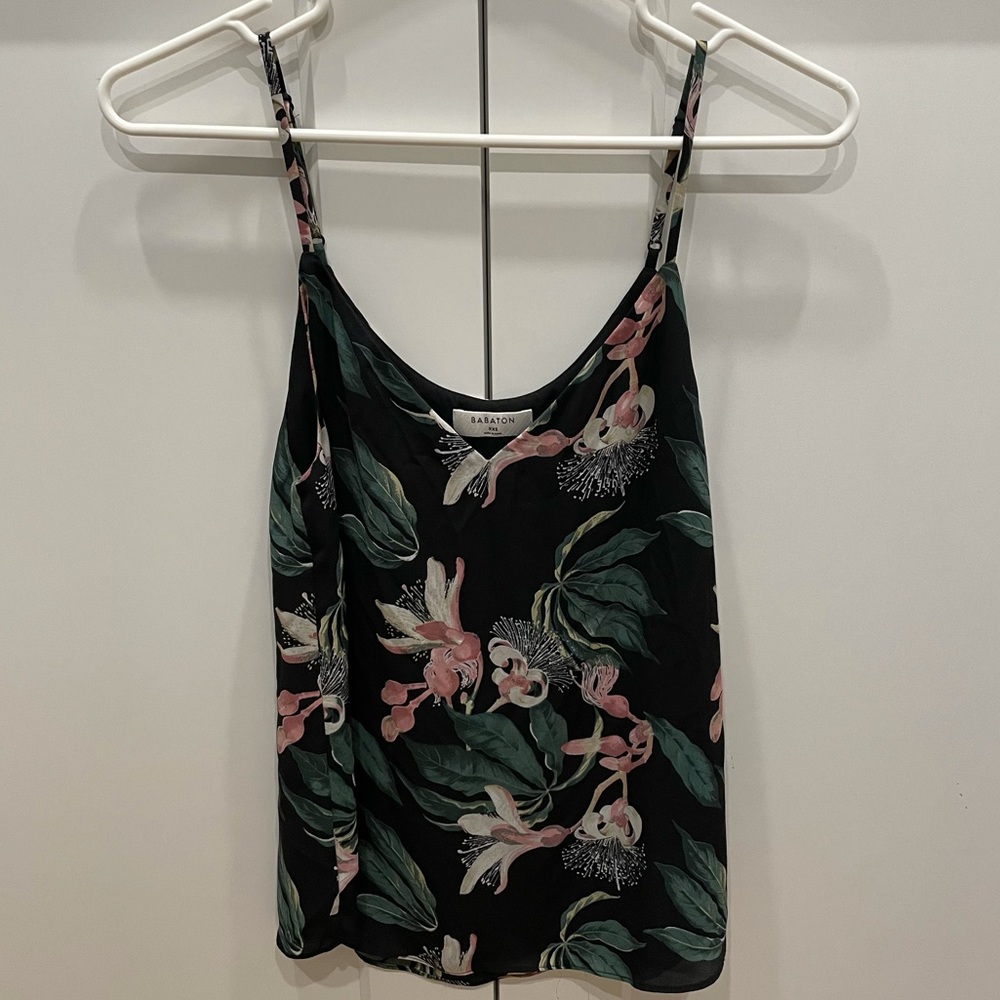 Aritzia Babaton Floral V-neck Camisole